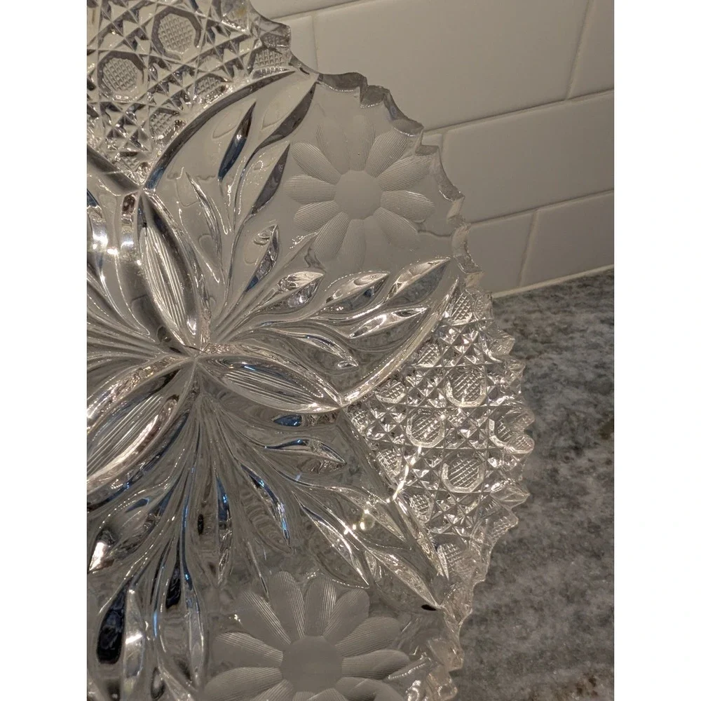 American Brilliant Cut Glass Sawtooth Rim 5